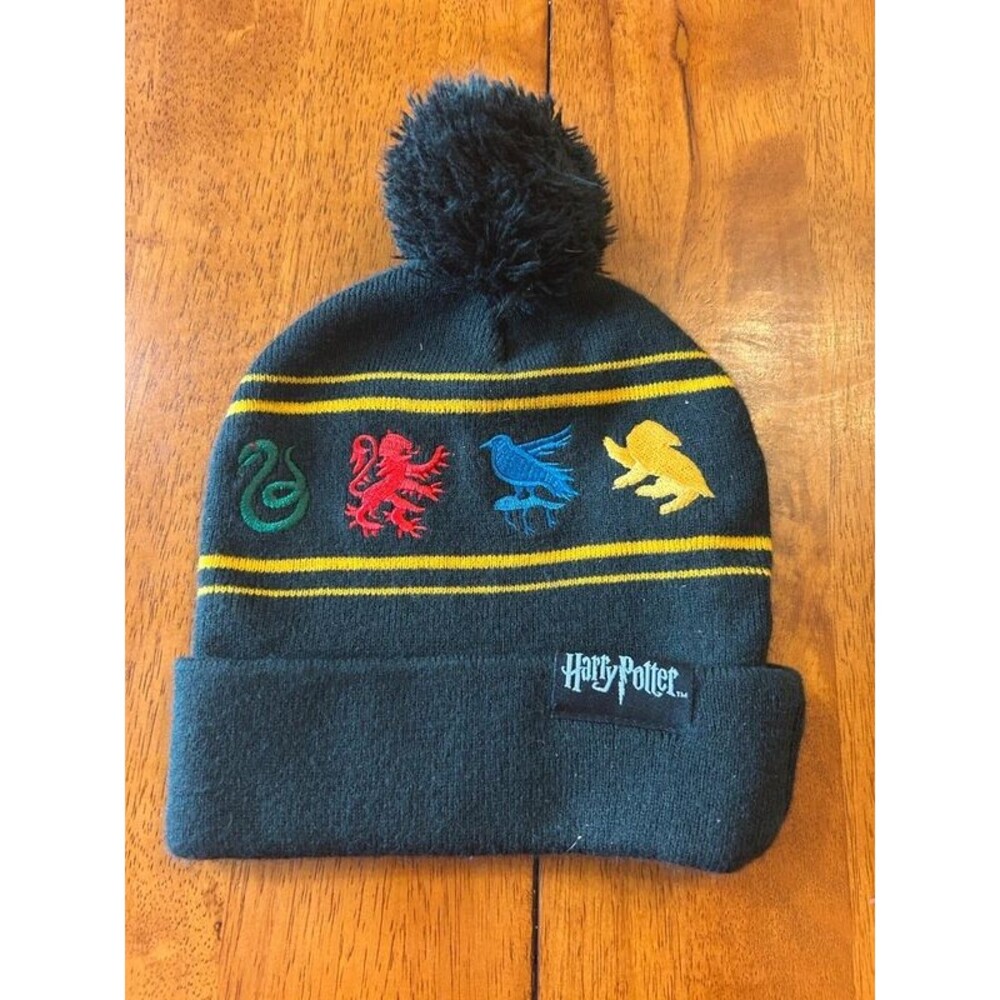Harry Potter Hogwarts House Crest Pom Beanie Hat